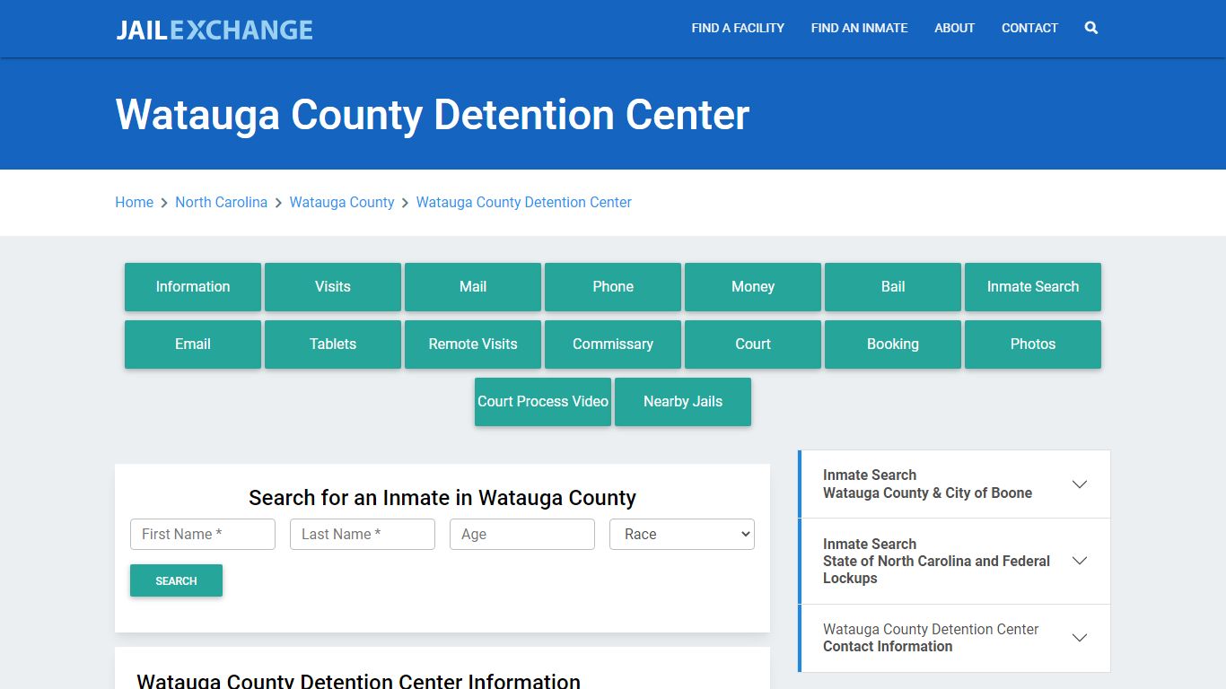 Watauga County Detention Center - Jail Exchange